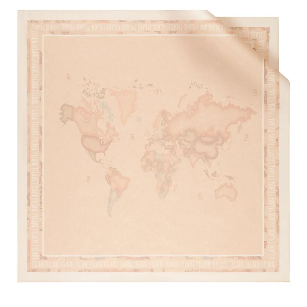 Foulard 90 x 90 cm 1A Classe Alviero Martini linea Logo Cornice Beige F132