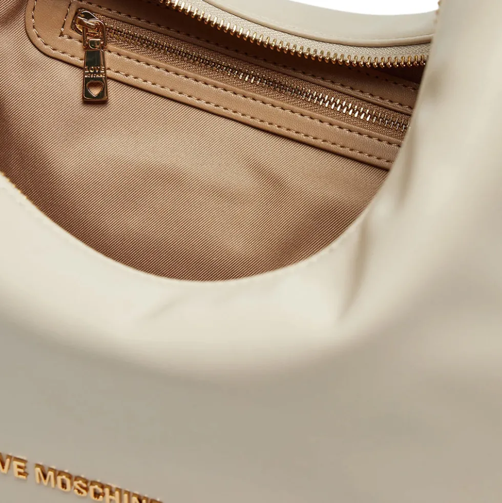 Hobo Bag Asimmetrica LOVE MOSCHINO linea Jewel Avorio