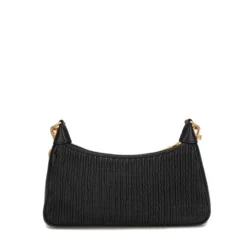 Hobo Bag con Tracolla LOVE MOSCHINO in Nappa Pleated Nera