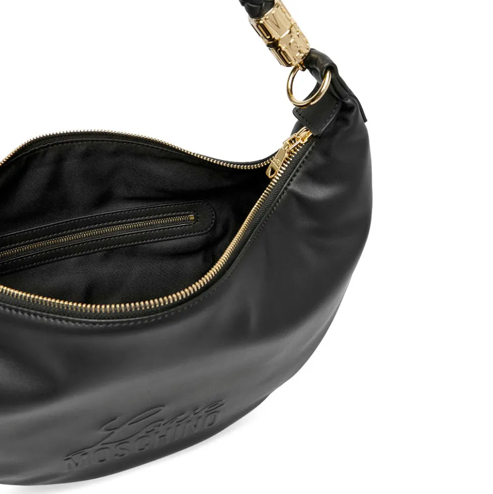 Hobo Bag Donna LOVE MOSCHINO in Ecopelle Nera
