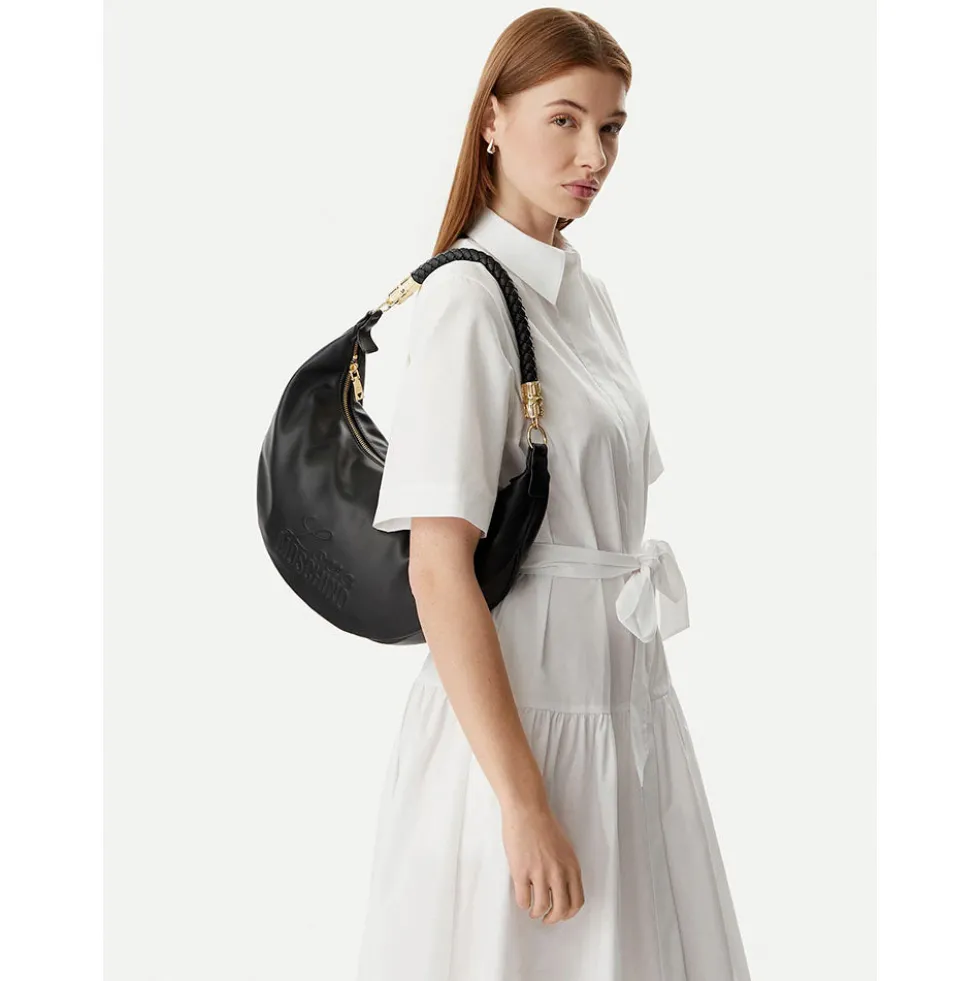 Hobo Bag Donna LOVE MOSCHINO in Ecopelle Nera