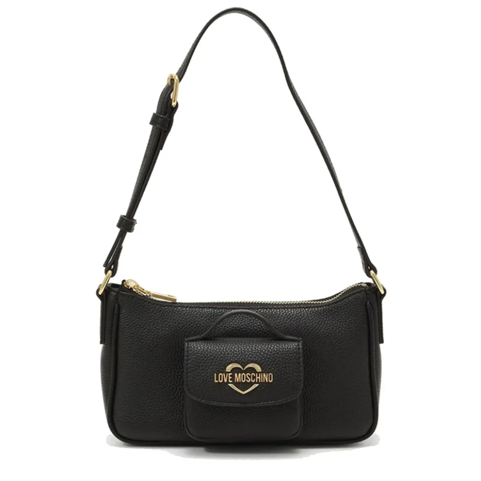Hobo Bag Donna LOVE MOSCHINO in Pelle Nera