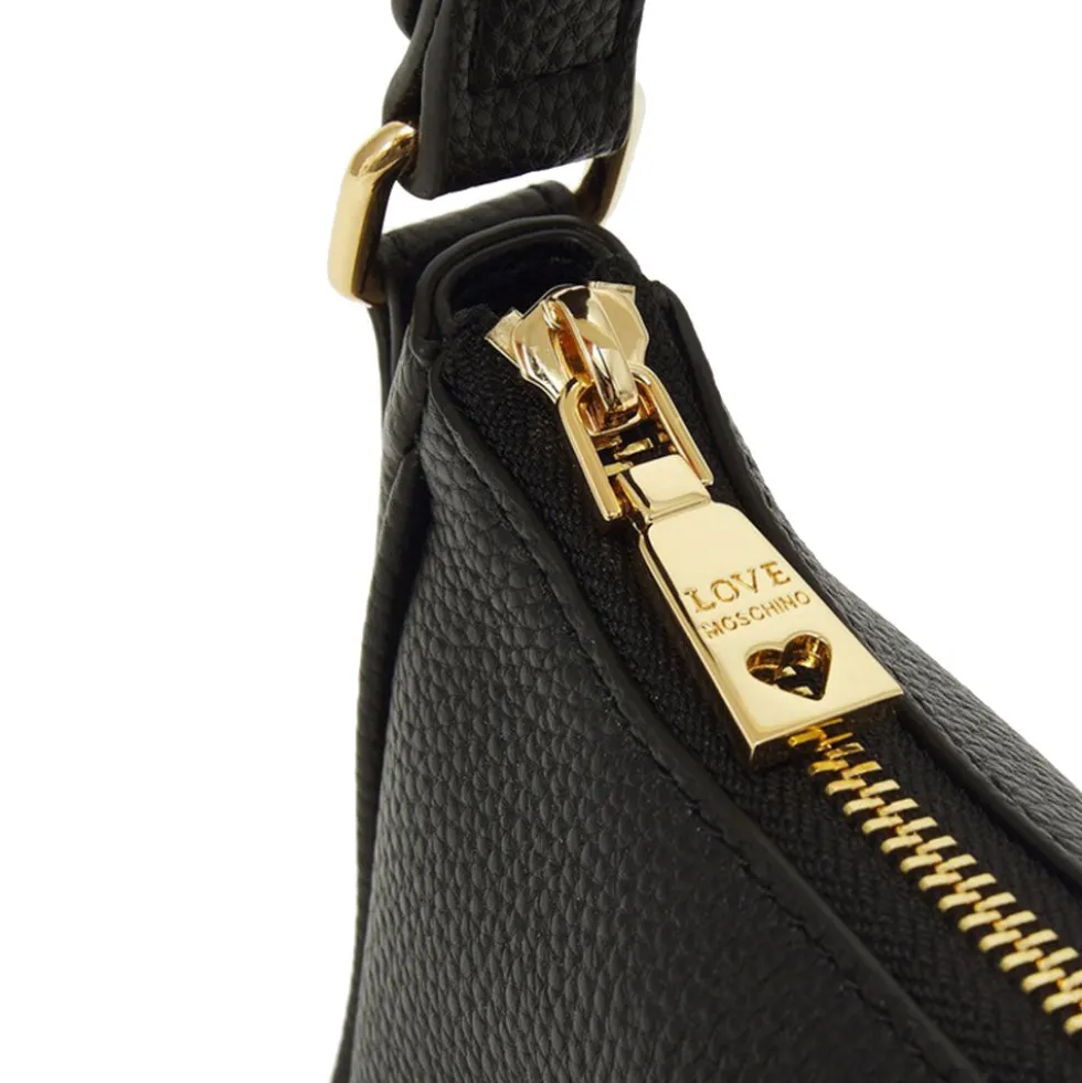 Hobo Bag Donna LOVE MOSCHINO in Pelle Nera
