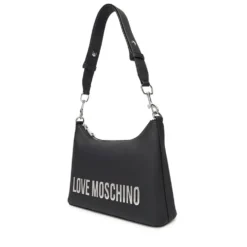 Hobo Bag Donna LOVE MOSCHINO linea Bold Bag colore Nero e Nikel