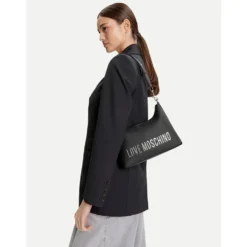 Hobo Bag Donna LOVE MOSCHINO linea Bold Bag colore Nero e Nikel