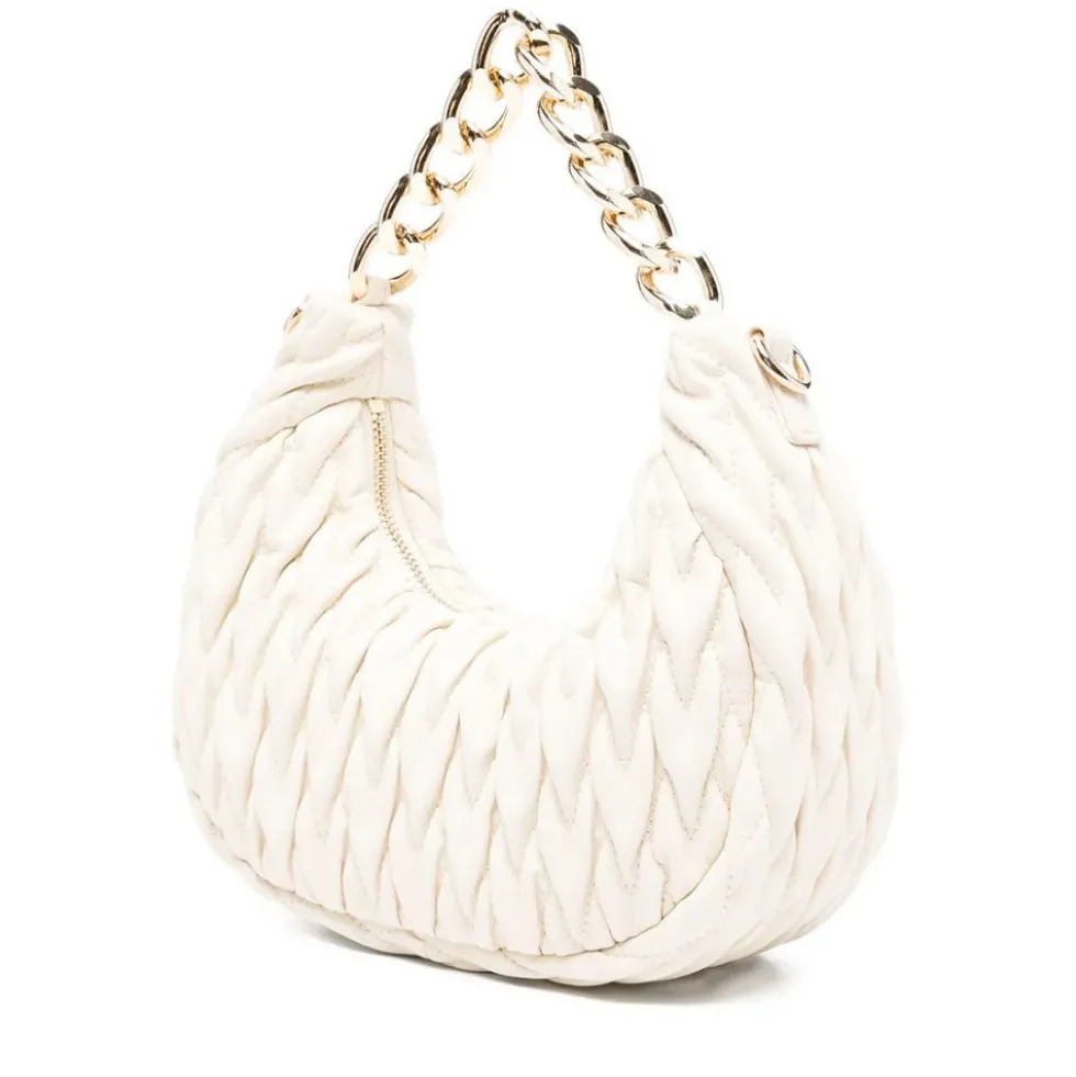 Hobo Bag Donna LOVE MOSCHINO Trapuntata Avorio