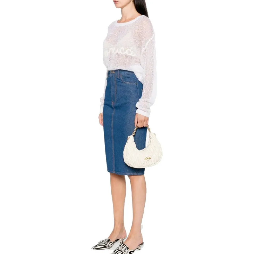 Hobo Bag Donna LOVE MOSCHINO Trapuntata Avorio