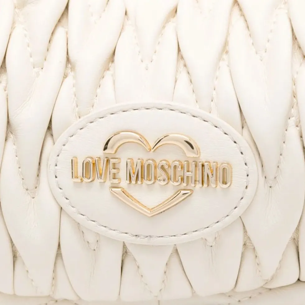 Hobo Bag Donna LOVE MOSCHINO Trapuntata Avorio