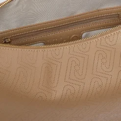 Hobo Bag Large con Tracolla LIU JO color Cammello con Logo Laserato Monogram