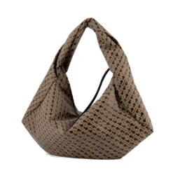 Hobo Bag Large GHERARDINI in Tessuto Softy colore Toffee