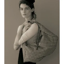 Hobo Bag Large GHERARDINI in Tessuto Softy colore Toffee