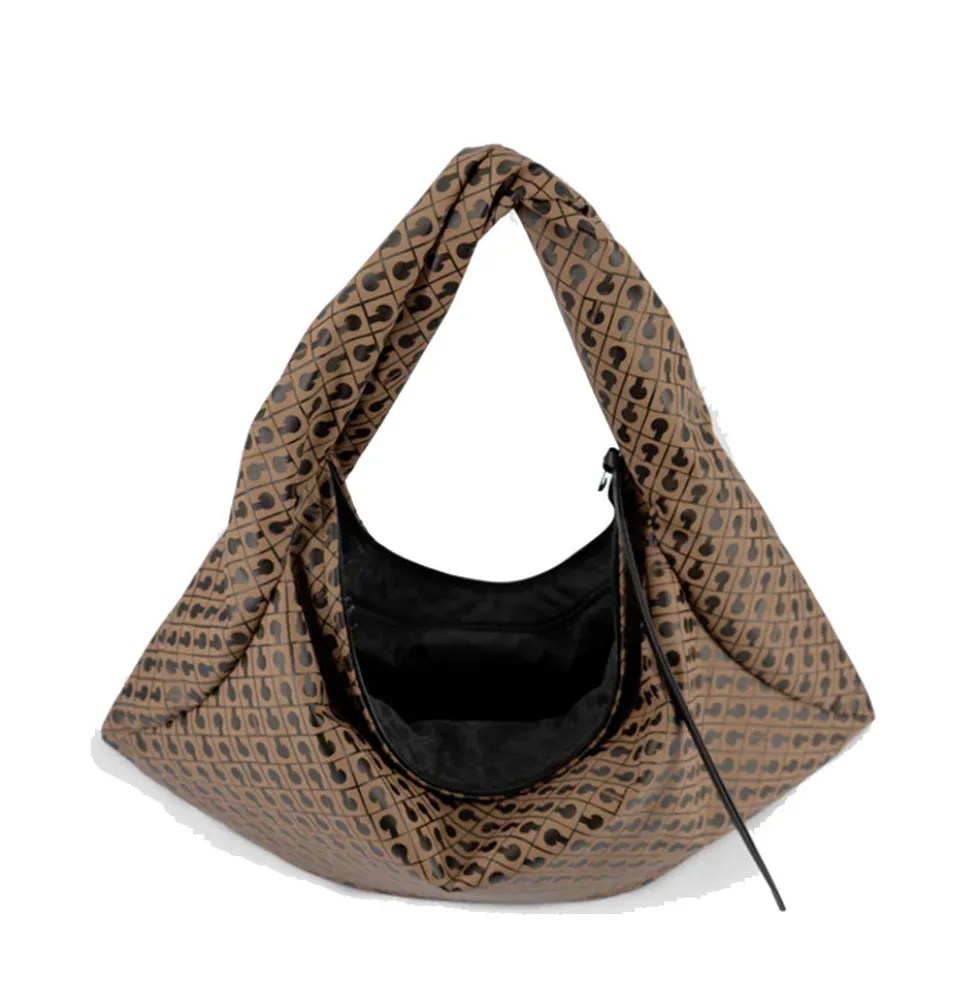 Hobo Bag Large GHERARDINI in Tessuto Softy colore Toffee