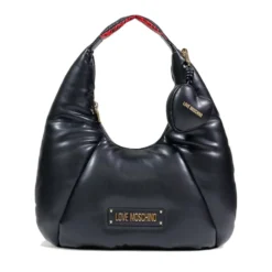 Hobo Bag LOVE MOSCHINO linea Puffy Logo Trapuntata Imbottita Nera