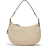 Hobo Bag Media con Tracolla LIU JO in Tessuto Jacquard Beige con Logo All Over