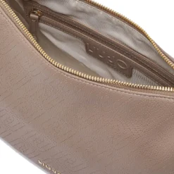 Hobo Bag Media con Tracolla LIU JO Marrone con Logo Laserato Monogram