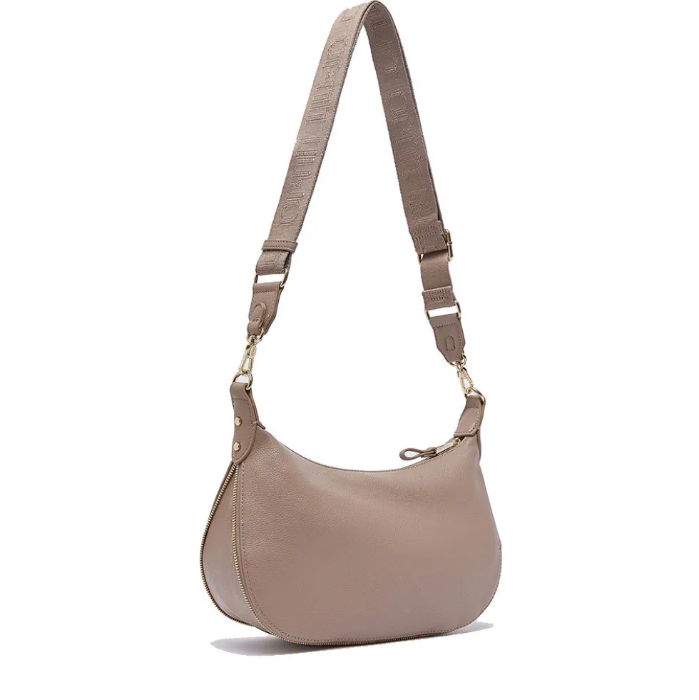 Hobo Bag Media con Tracolla LIU JO Marrone con Logo Laserato Monogram