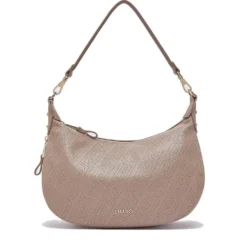 Hobo Bag Media con Tracolla LIU JO Marrone con Logo Laserato Monogram