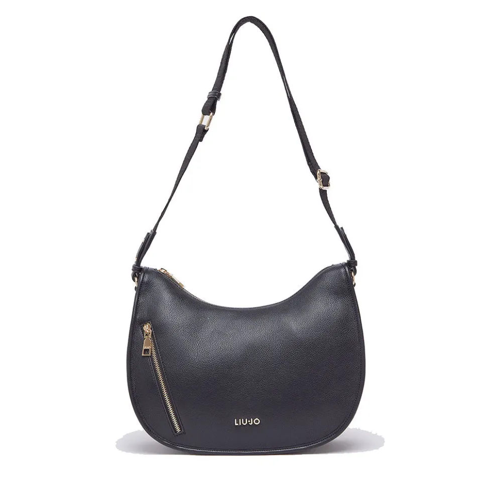 Hobo Bag Media Donna LIU JO Better stampa Bottalata Nera