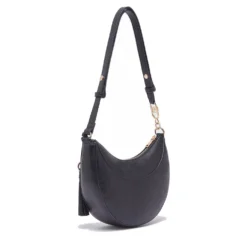 Hobo Bag Media Donna LIU JO stampa Bottalata Nera con Charm