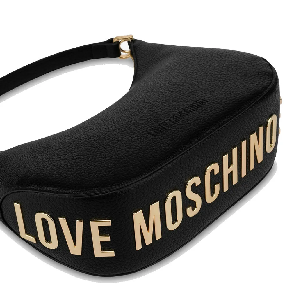 Hobo Bag Media LOVE MOSCHINO linea Giant Logo colore Nero