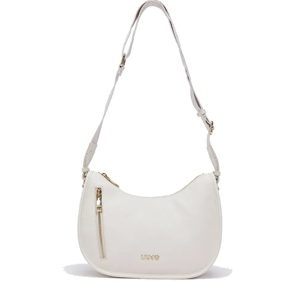Hobo Bag Small Donna LIU JO Better stampa Bottalata color Crema