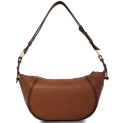 Hobo Bag Small Donna THE BRIDGE linea Domitilla in Pelle Marrone
