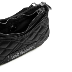 Hobo Bag Trapuntata LOVE MOSCHINO linea Quilted colore Nero e Nikel
