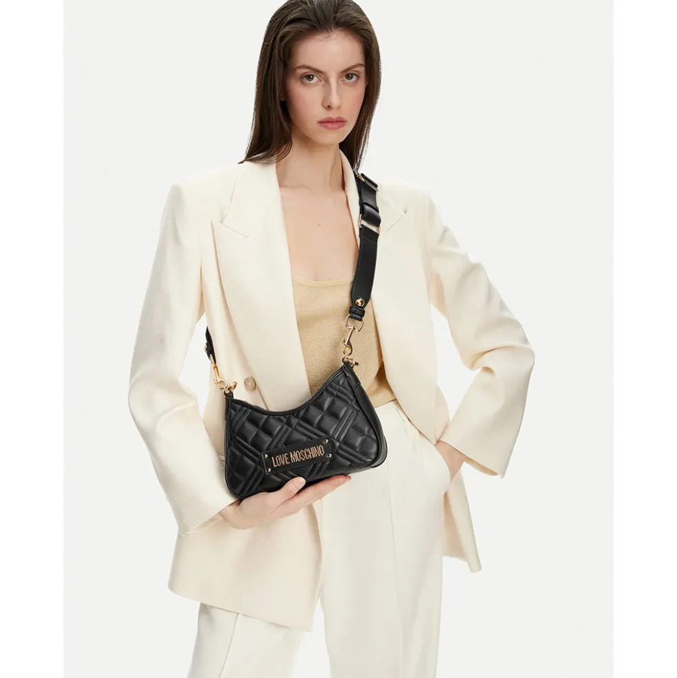 Hobo Bag Trapuntata LOVE MOSCHINO linea Quilted colore Nero