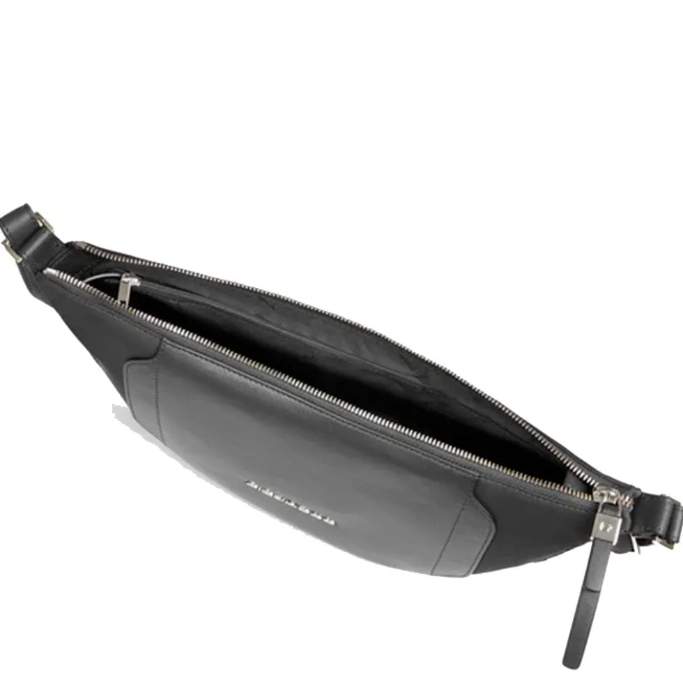 Marsupio Donna PIQUADRO in Pelle e Tessuto Nero Linea Circle - CA6955W92T