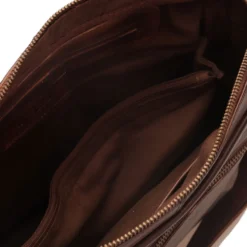 Messenger Uomo con Zip GIANNI CONTI in Pelle Marrone