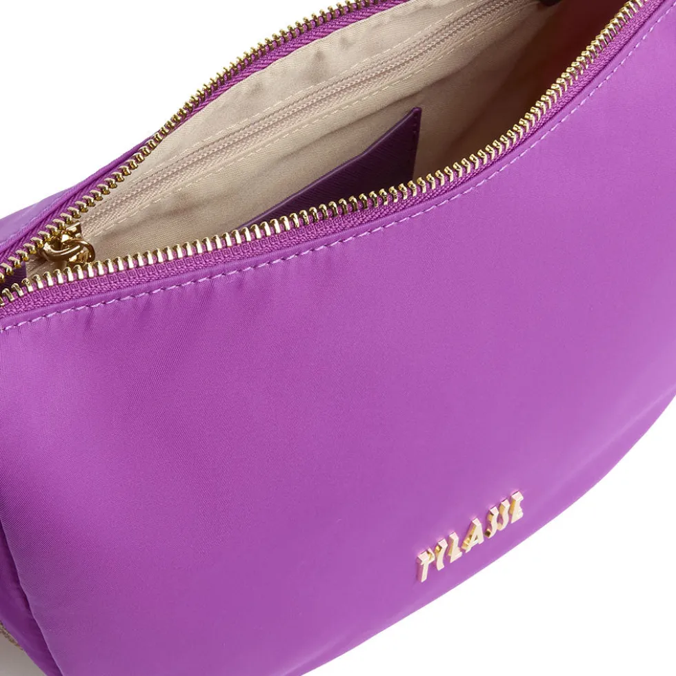 Mezzaluna Piccola a Tracolla 1A Classe Alviero Martini linea Breeze Nylon Viola GZ67