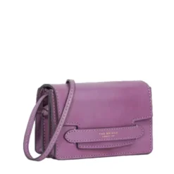 Mini Bag a Tracolla THE BRIDGE in Pelle color Malva linea Lucrezia