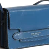 Mini Bag a Tracolla THE BRIDGE in Pelle Blu Jeans linea Lucrezia
