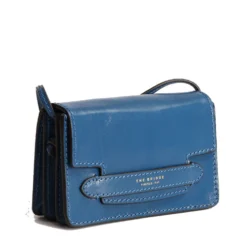 Mini Bag a Tracolla THE BRIDGE in Pelle Blu Jeans linea Lucrezia