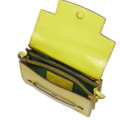Mini Bag a Tracolla THE BRIDGE in Pelle color Lime linea Lucrezia