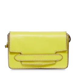 Mini Bag a Tracolla THE BRIDGE in Pelle color Lime linea Lucrezia