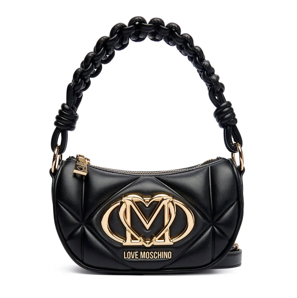 Mini Bag Donna a Mano LOVE MOSCHINO linea Embossed Trapuntata Nera