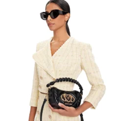 Mini Bag Donna a Mano LOVE MOSCHINO linea Embossed Trapuntata Nera