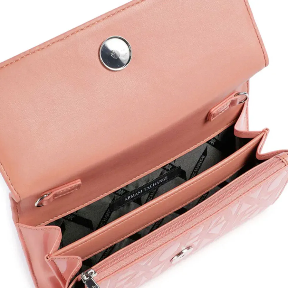 Mini Clutch Donna con Tracolla in Catena ARMANI EXCHANGE colore Petal Pop