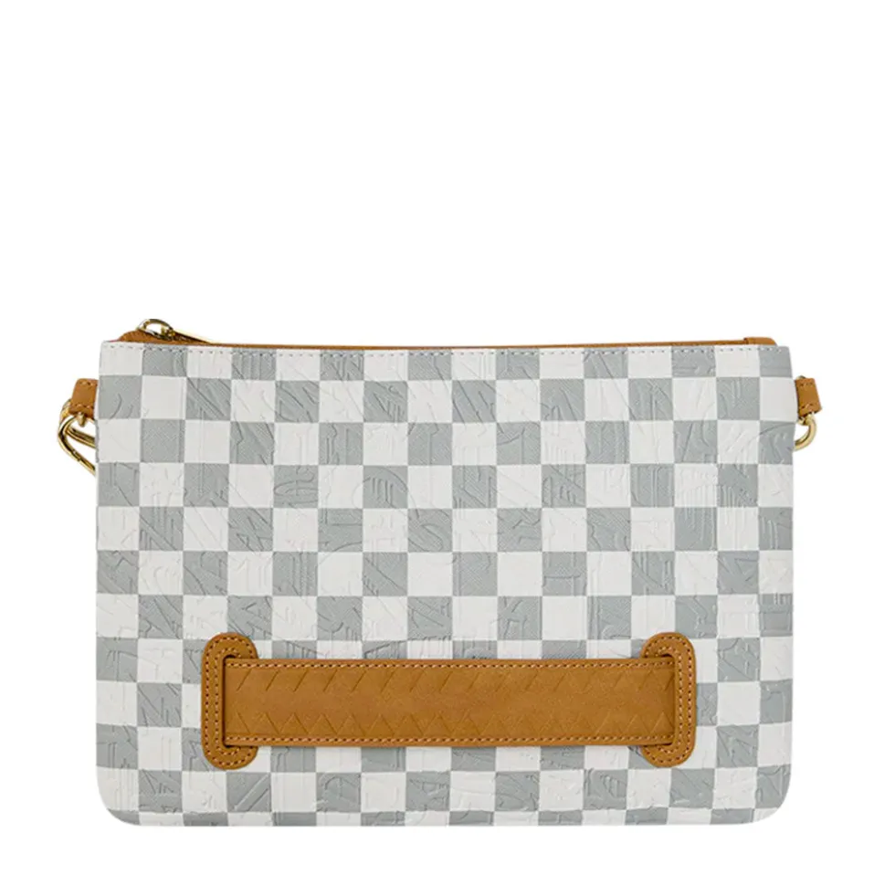 Pochette con Tracolla SPRAYGROUND stampa Graff Embossed Cream Check