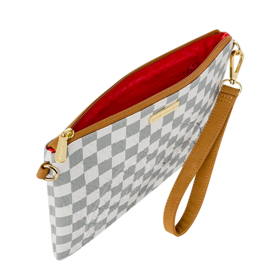 Pochette con Tracolla SPRAYGROUND stampa Graff Embossed Cream Check