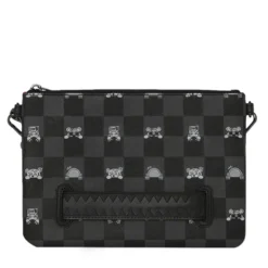 Pochette con Tracolla SPRAYGROUND stampa Gray Peeking Character Check