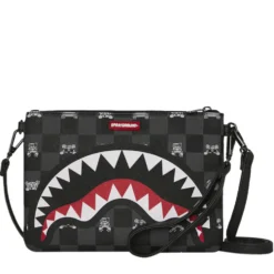 Pochette con Tracolla SPRAYGROUND stampa Gray Peeking Character Check
