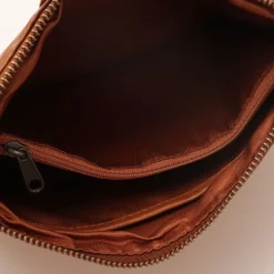 Pochette da Polso GIANNI CONTI linea Vintage in Pelle color Cognac