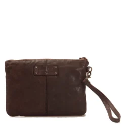 Pochette da Polso GIANNI CONTI linea Vintage in Pelle Marrone