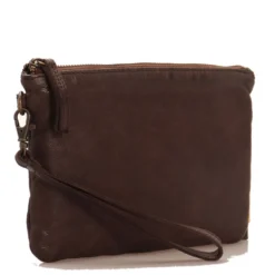 Pochette da Polso GIANNI CONTI linea Vintage in Pelle Marrone