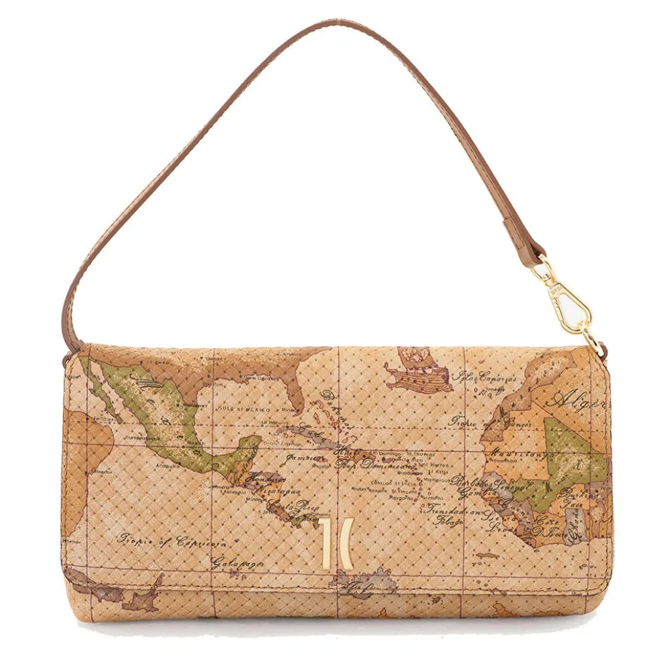 Pochette Donna 1A Classe Alviero Martini linea Vela Bag in Nappa stampa Geo Classic PQ182