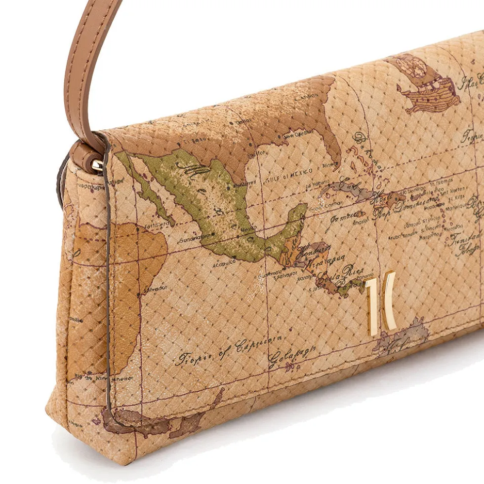 Pochette Donna 1A Classe Alviero Martini linea Vela Bag in Nappa stampa Geo Classic PQ182