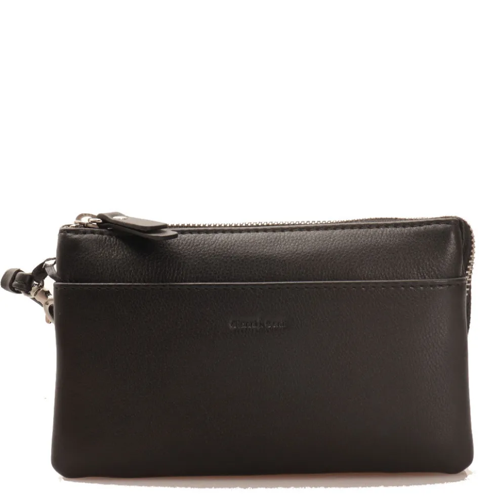 Pochette Donna a Tracolla GIANNI CONTI in Pelle Liscia Nera 585522