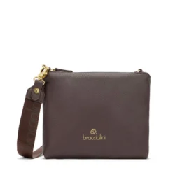 Pochette Donna con Tracolla BRACCIALINI linea Beth Marrone